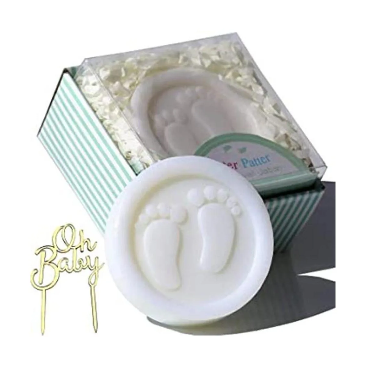 Recuerdos de jabón hechos a mano para pies de bebé 24_1