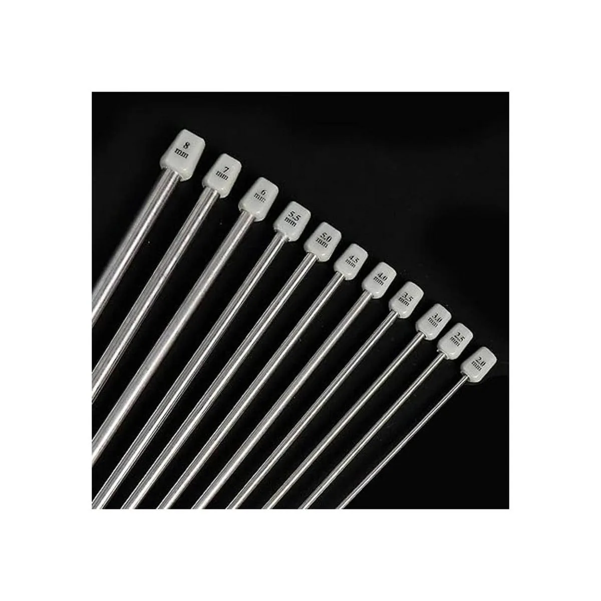 Hysagtek Juego de 22 agujas de tejer de acero inoxidable_4