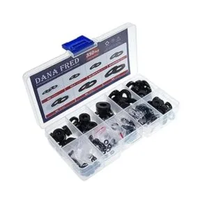 Arandela redonda plana de nylon negro espaciador de_2