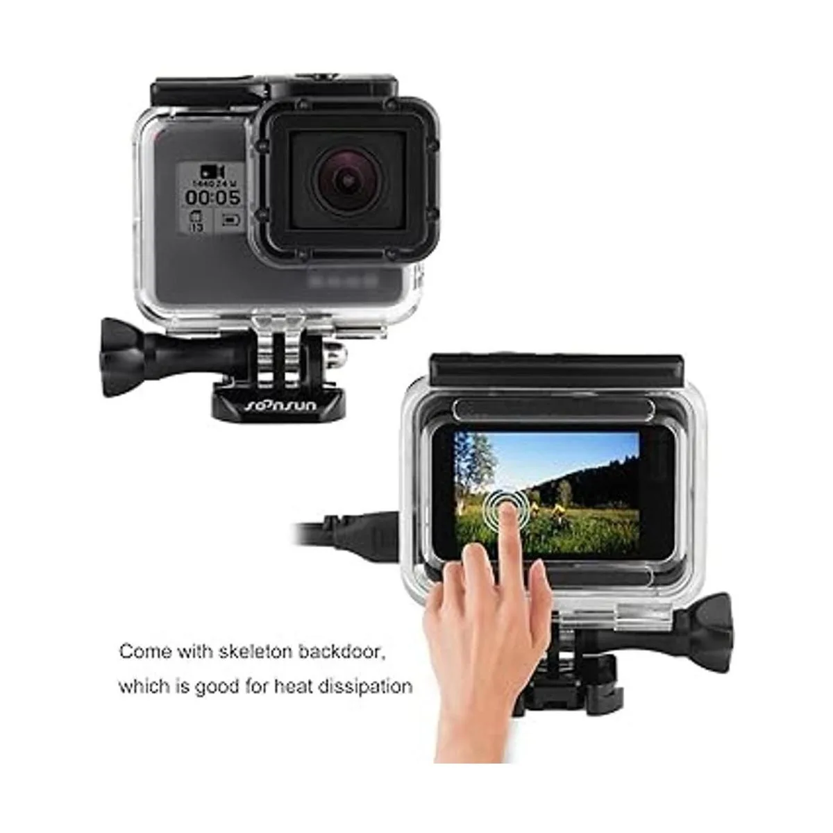 SOONSUN Carcasa protectora de esqueleto lateral abierta_3