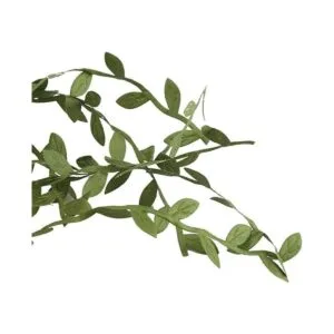 DECORA Cinta de hojas de seda artificial verde de 82_5