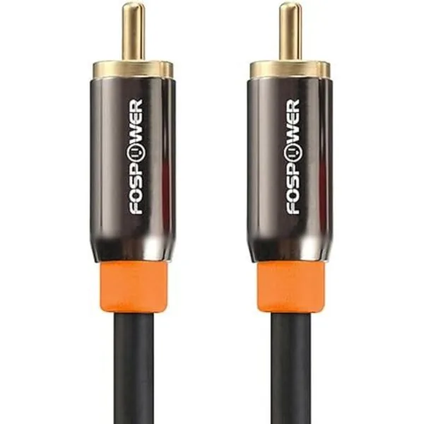FosPower RCA macho a RCA macho 24 K Conectores Chapados_2