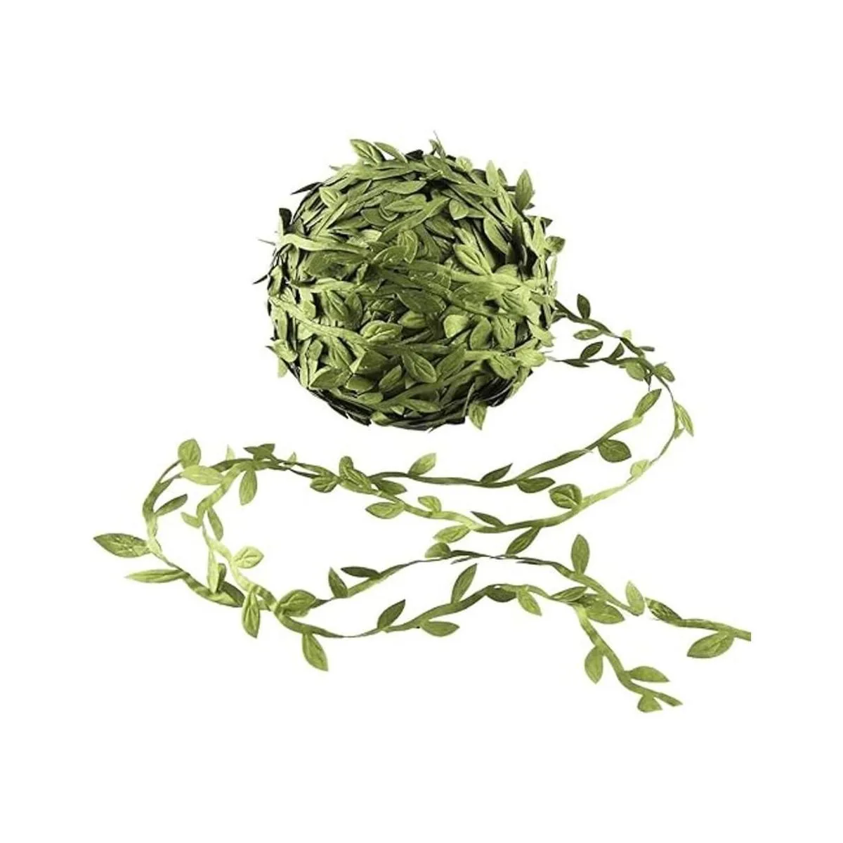 DECORA Cinta de hojas de seda artificial verde de 82_1