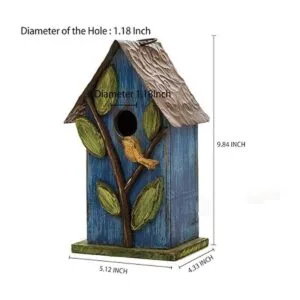 Glitzhome casa para pájaros de madera._6