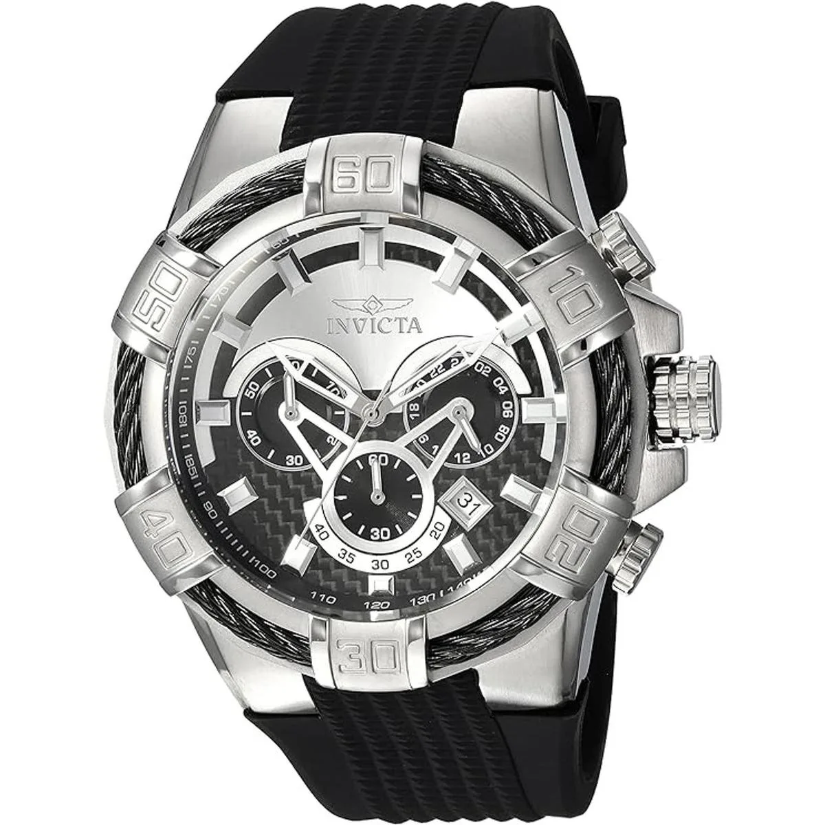 24691 Bolt Reloj analógico de cuarzo negro para_1