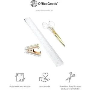 OfficeGoods Juego de escritorio acrílico de 3 piezas_3