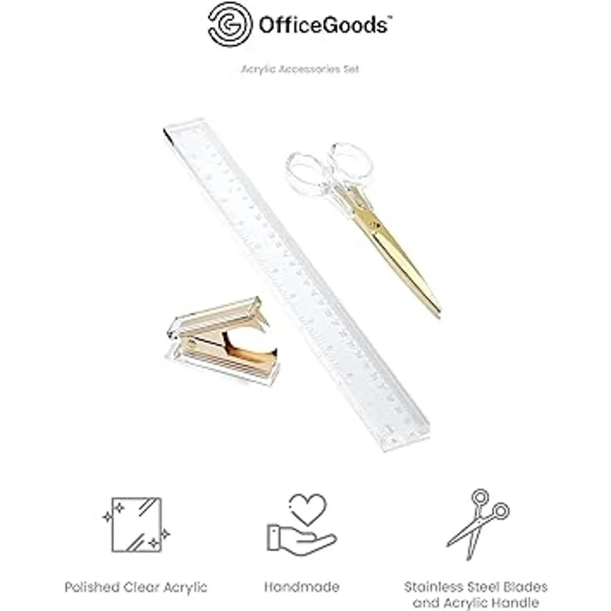 OfficeGoods Juego de escritorio acrílico de 3 piezas_3