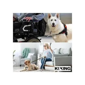 K9King Etiqueta de perro de servicio de doble cara con_5