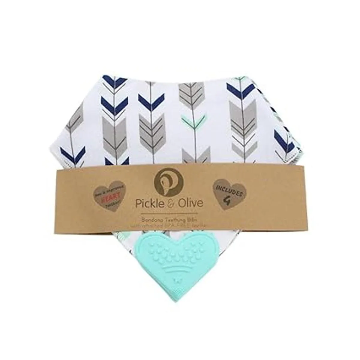 Baberos de dentición para bebé con mordedor de silicona_4