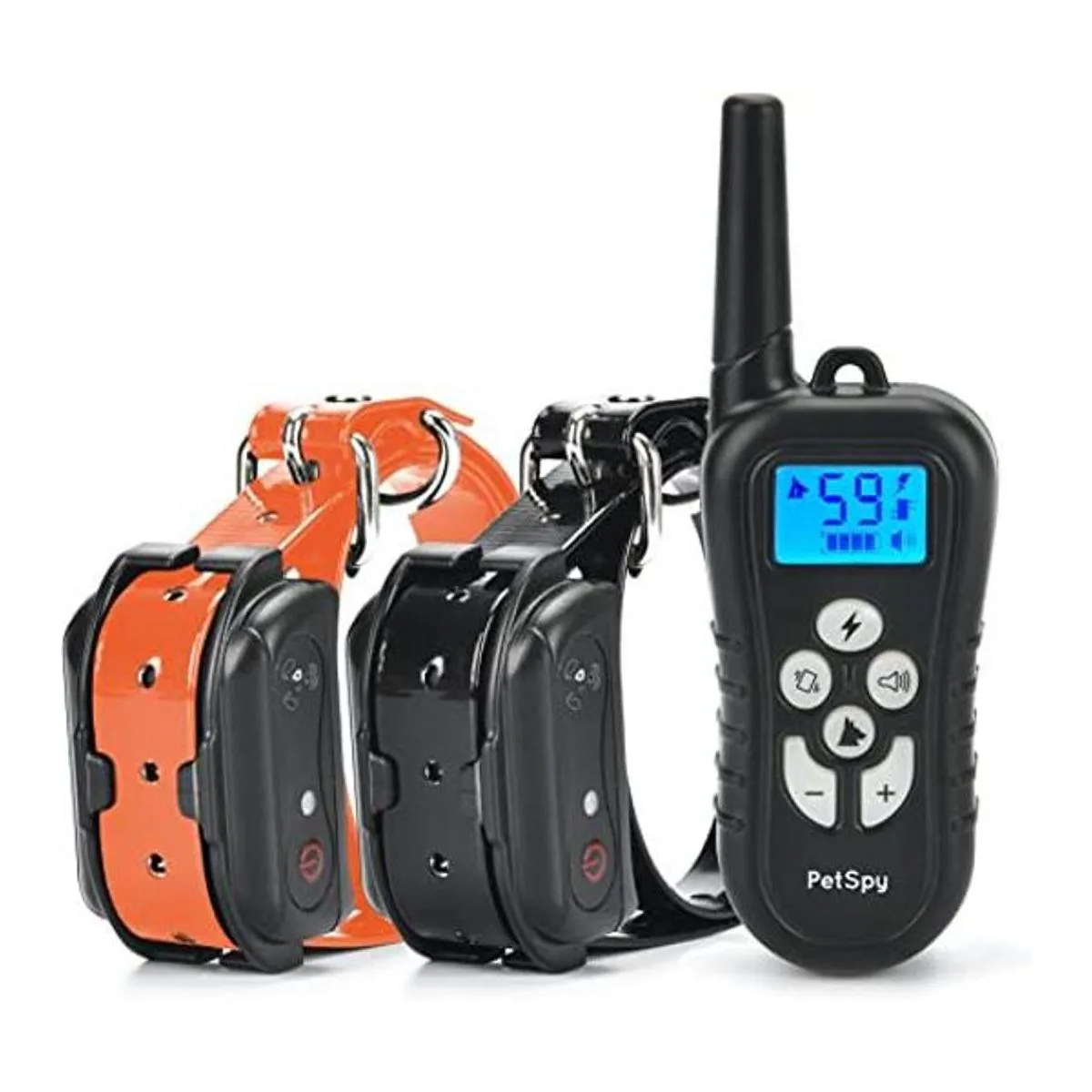 PetSpy collar de choque de entrenamiento de perro doble_1