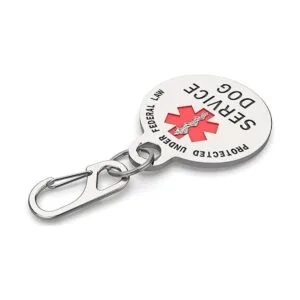 K9King Etiqueta de perro de servicio de doble cara con_6