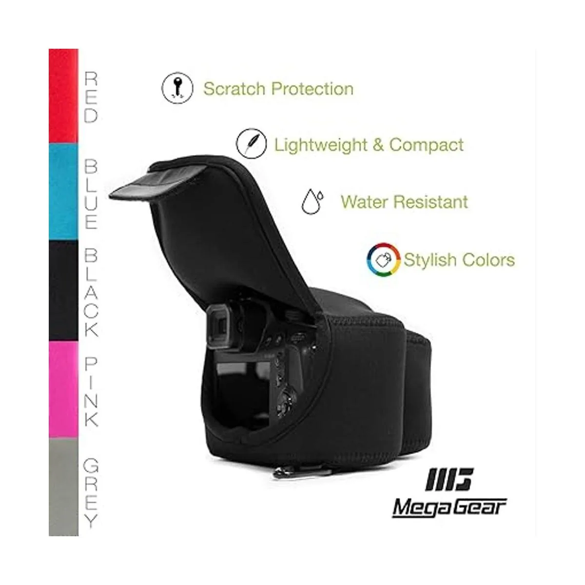 Megagear Panasonic Lumix DcFz80 Fz82 Funda de neopreno_3