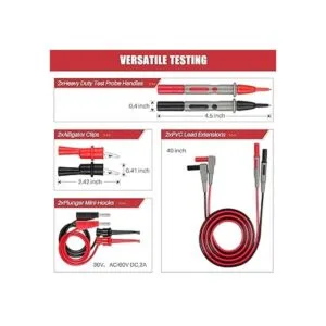 AstroAl kit de cables de electrónica multímetro con pinzas_2