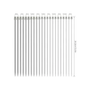 Hysagtek Juego de 22 agujas de tejer de acero inoxidable_2