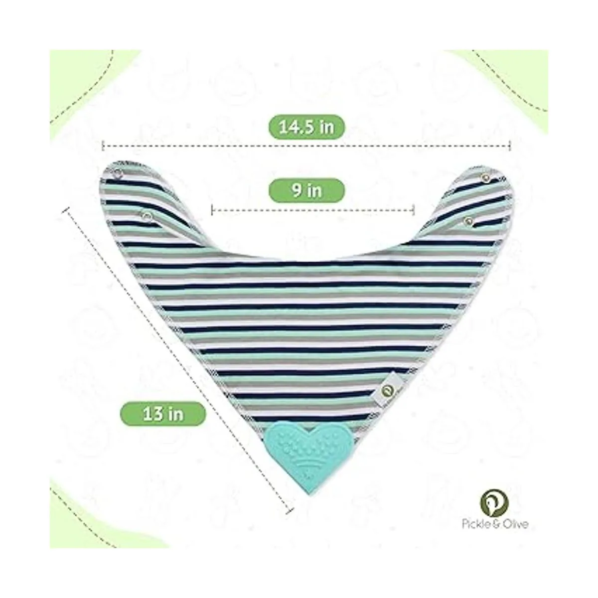 Baberos de dentición para bebé con mordedor de silicona_5