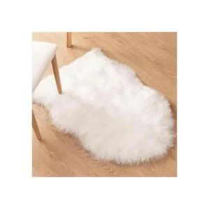 Carvapet Alfombra de piel de oveja sintética de lujo para_6