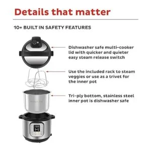 Instant Pot IPDUO60 6cuartos1000W Olla a presión_5