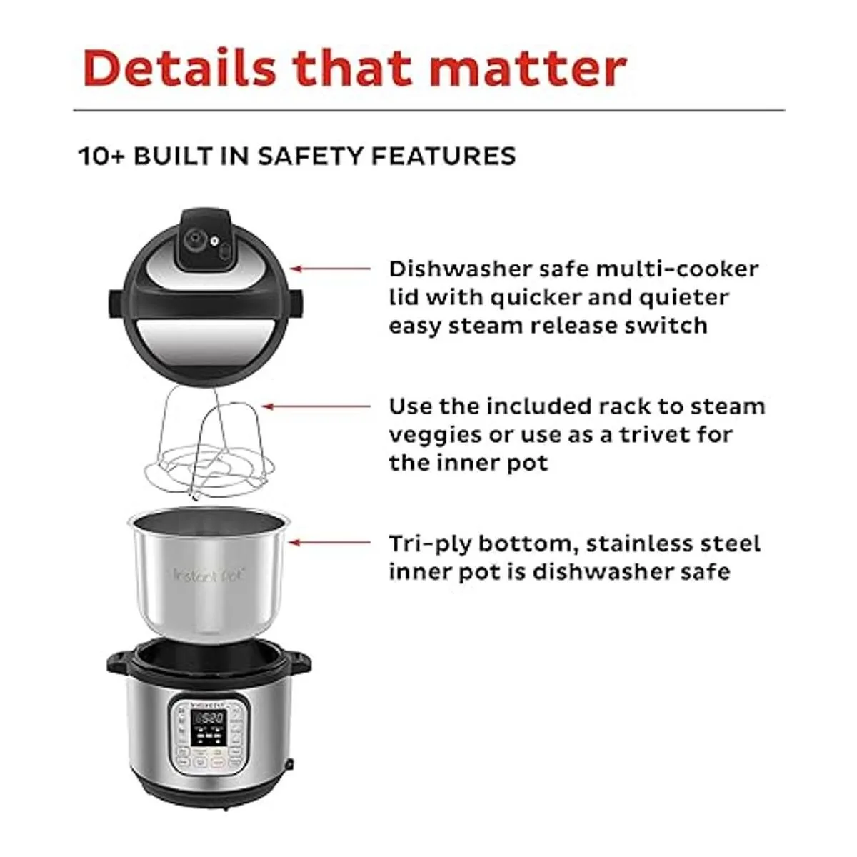 Instant Pot IPDUO60 6cuartos1000W Olla a presión_5