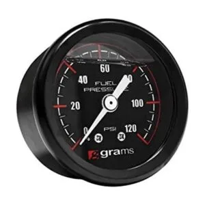 Grams Performance Manómetro de combustible de 120 psi cara_3