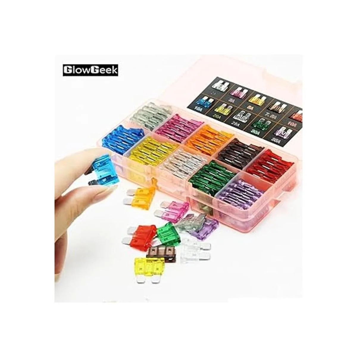 Juego de fusibles de hoja Glowgeek de 100 piezas surtidos_3