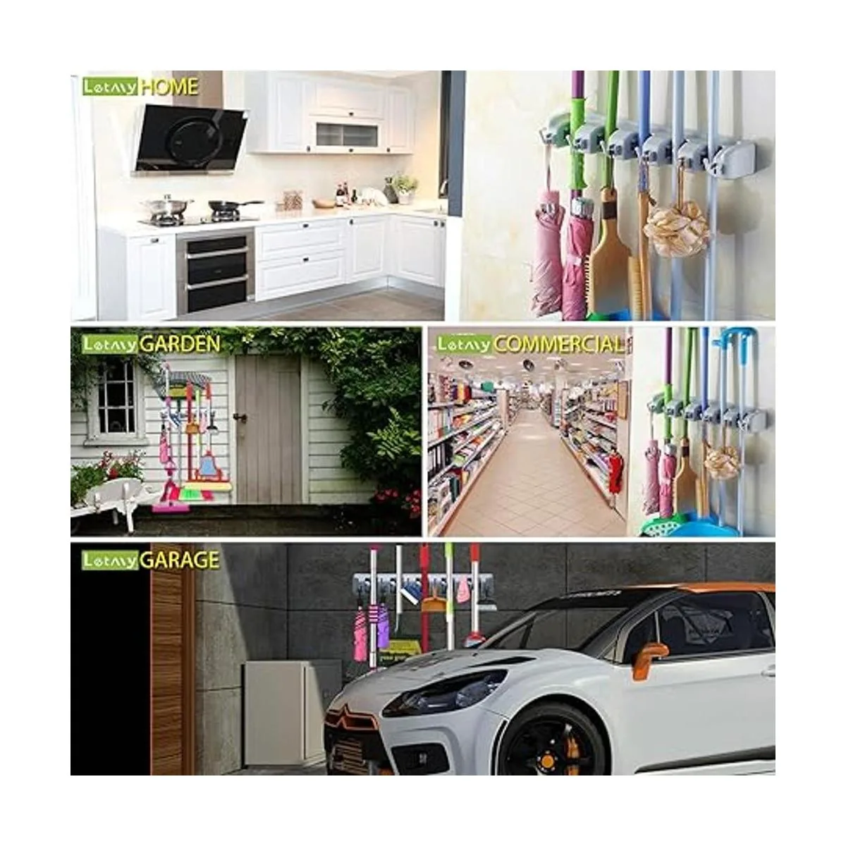 Letmy Soporte para escobas de pared Soporte para_5