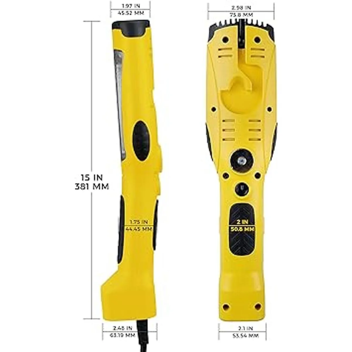 Aceland Luz de trabajo LED portátil con cable con mango de_5