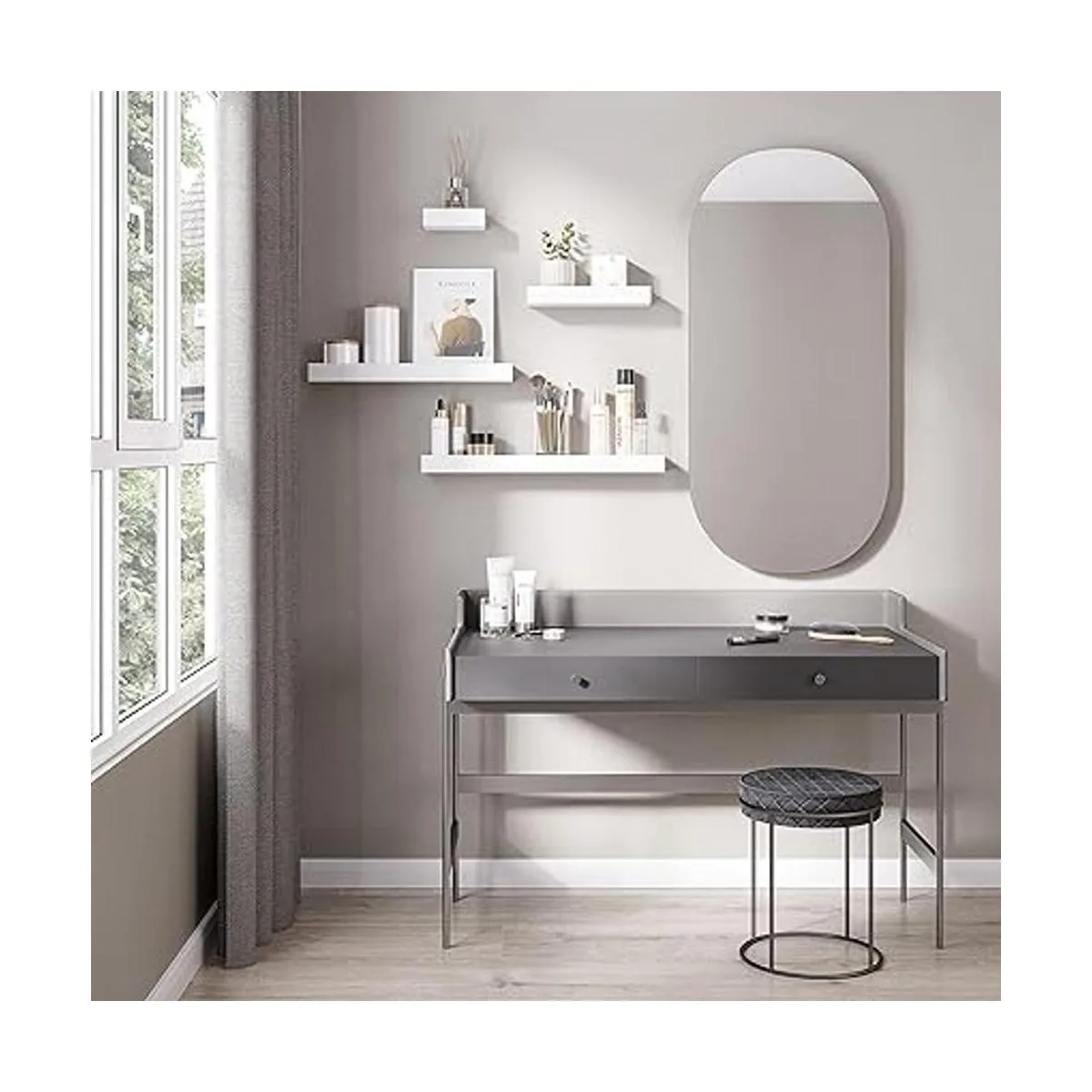 Ballucci estante para pared con repisas moderno juego de_2