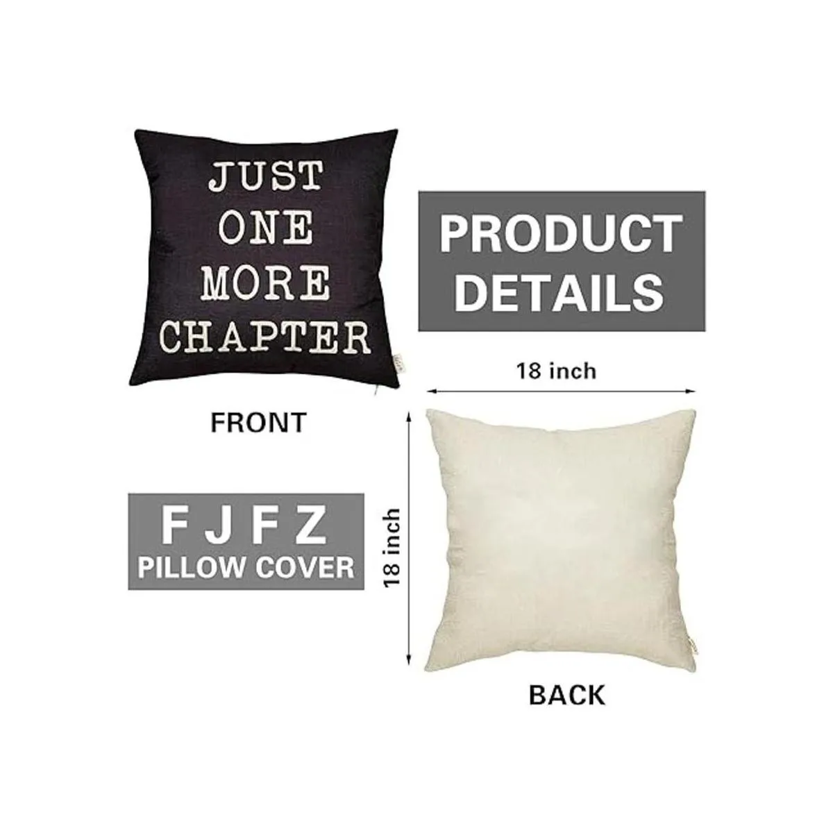 Fjfz Just One More Chapter Funda de cojín decorativa de_2