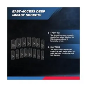 Neiko 02476A set de llaves de estrías de impacto con guía_3