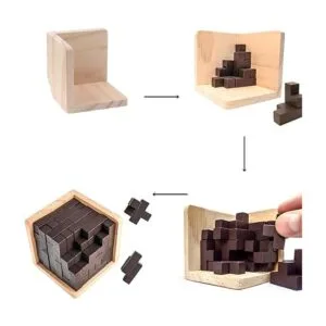 Rompecabezas original de madera en 3D de Sharp Brain Zone._5