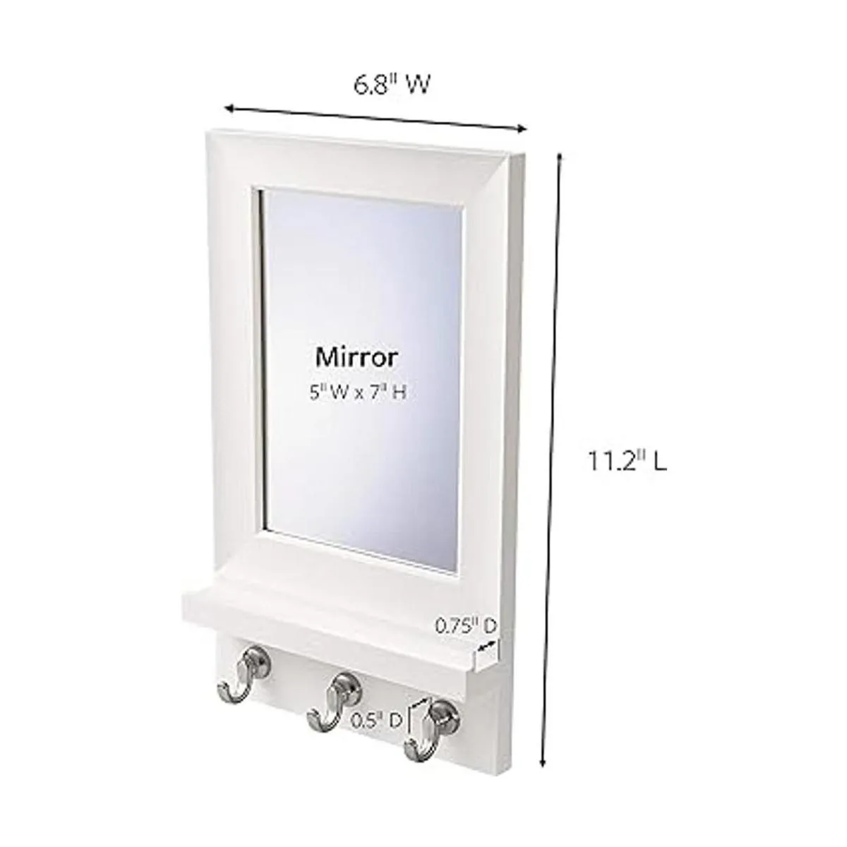 Command HOM24MQES 1 organizador con espejo y ganchos para_2