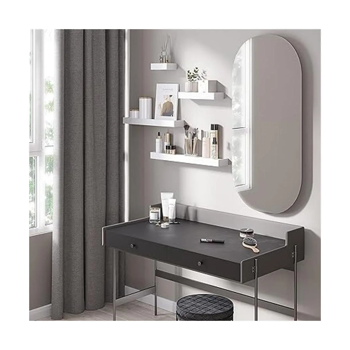 Ballucci estante para pared con repisas moderno juego de_5