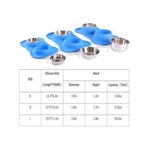 Hubulk Pet Dog Bowls 2 Stainless Steel Dog Bowl with No_2