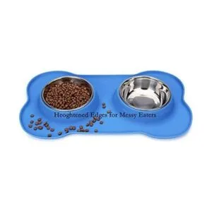 Hubulk Pet Dog Bowls 2 Stainless Steel Dog Bowl with No_4