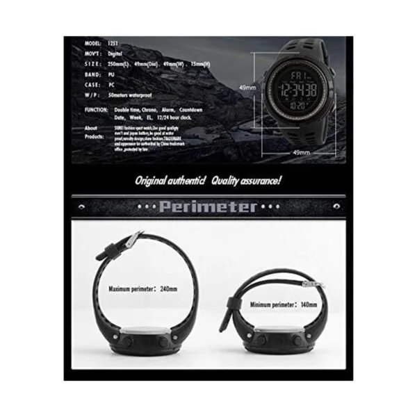 Fanmis Reloj deportivo digital LED para hombre_6