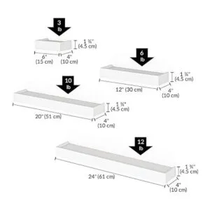Ballucci estante para pared con repisas moderno juego de_3
