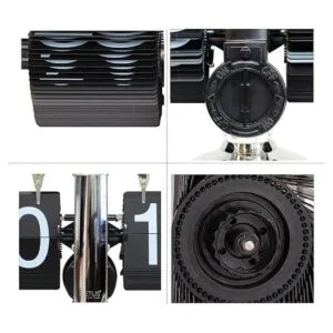 Betus Reloj de escritorio abatible estilo mecánico retro_5