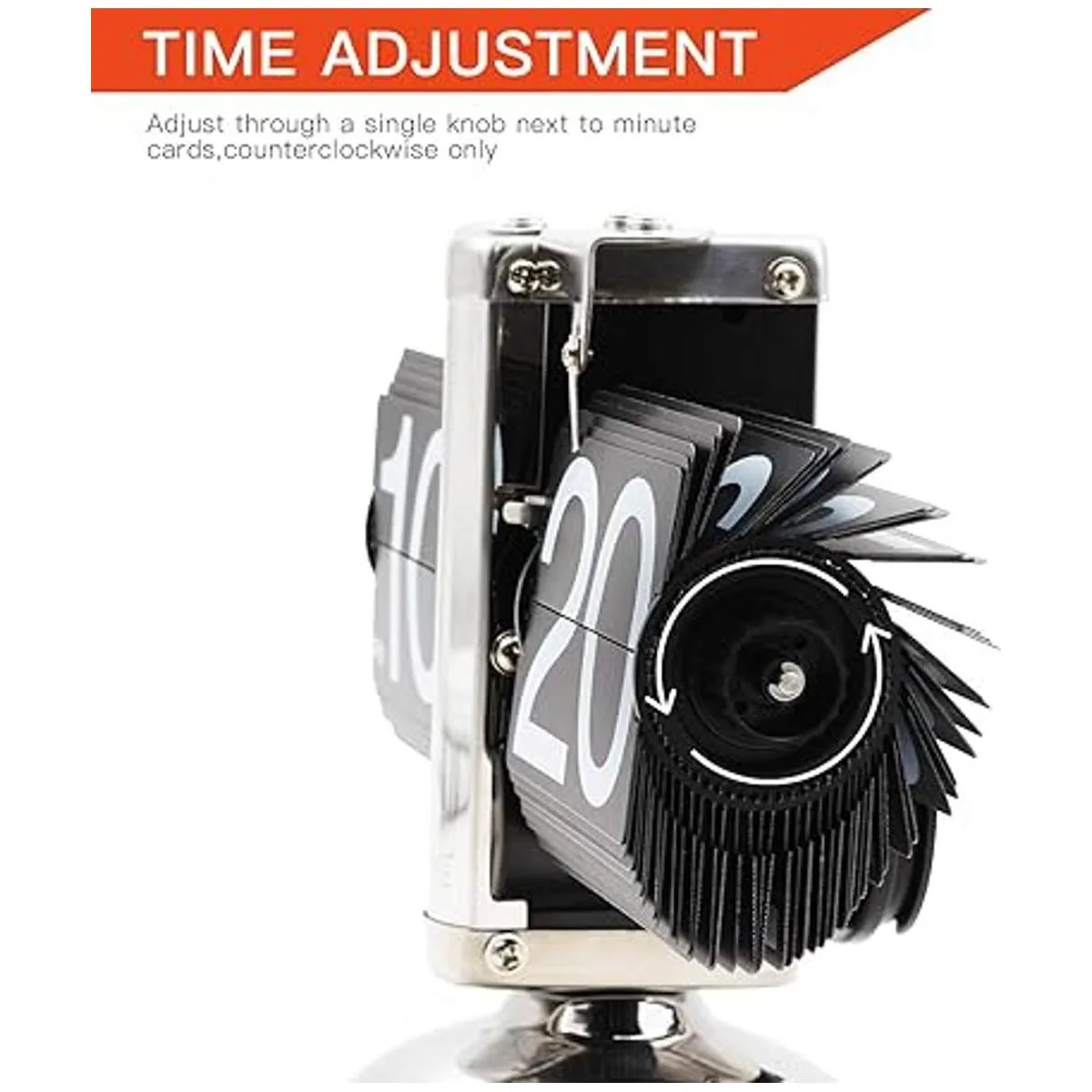 Betus Reloj de escritorio abatible estilo mecánico retro_3