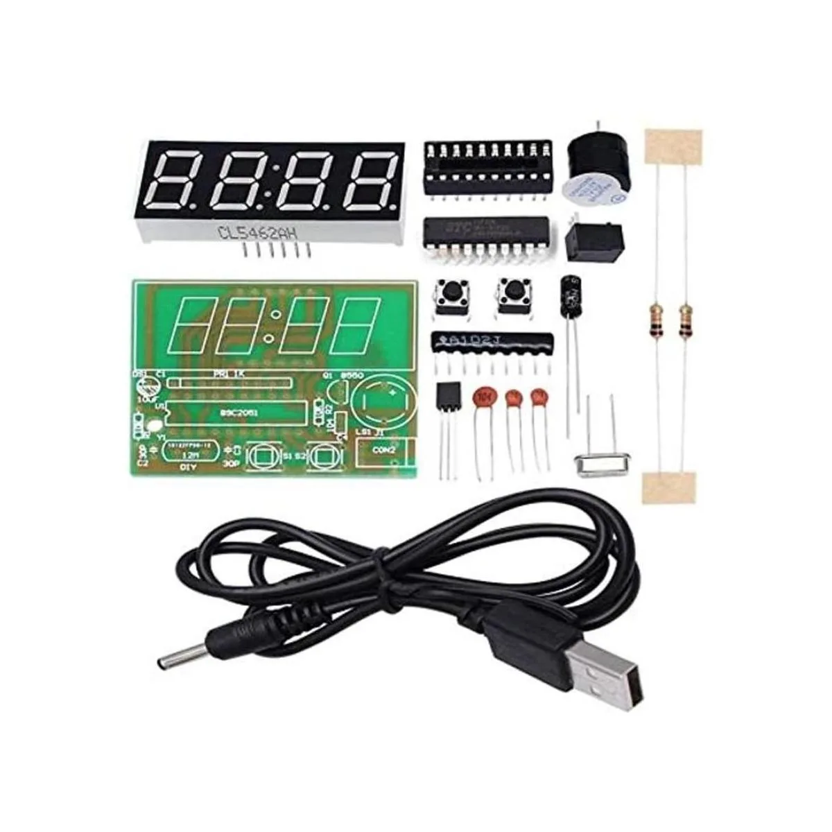 MiOYOOW Kits de reloj digital de 4 dígitos con PCB kit de_1