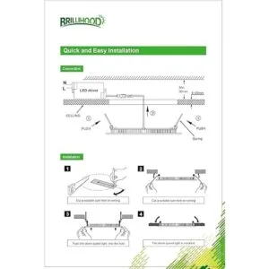 Lámpara de techo empotrada redonda ultrafina de 12 W y 6_6