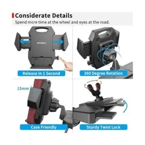 APPS2Car Soporte de teléfono para ranura de CD resistente_2