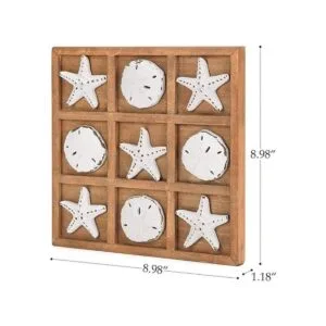 NIKKY HOME Juego de viaje de madera para playa Tic Tac_3