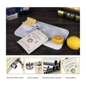 Mealivos Petaca de acero inoxidable de 8 onzas blanco_3