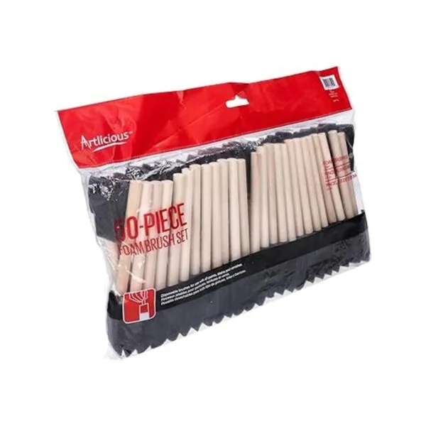 Artlicious Juego de 50 pinceles de espuma desechables de 1_4