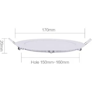 Lámpara de techo empotrada redonda ultrafina de 12 W y 6_4