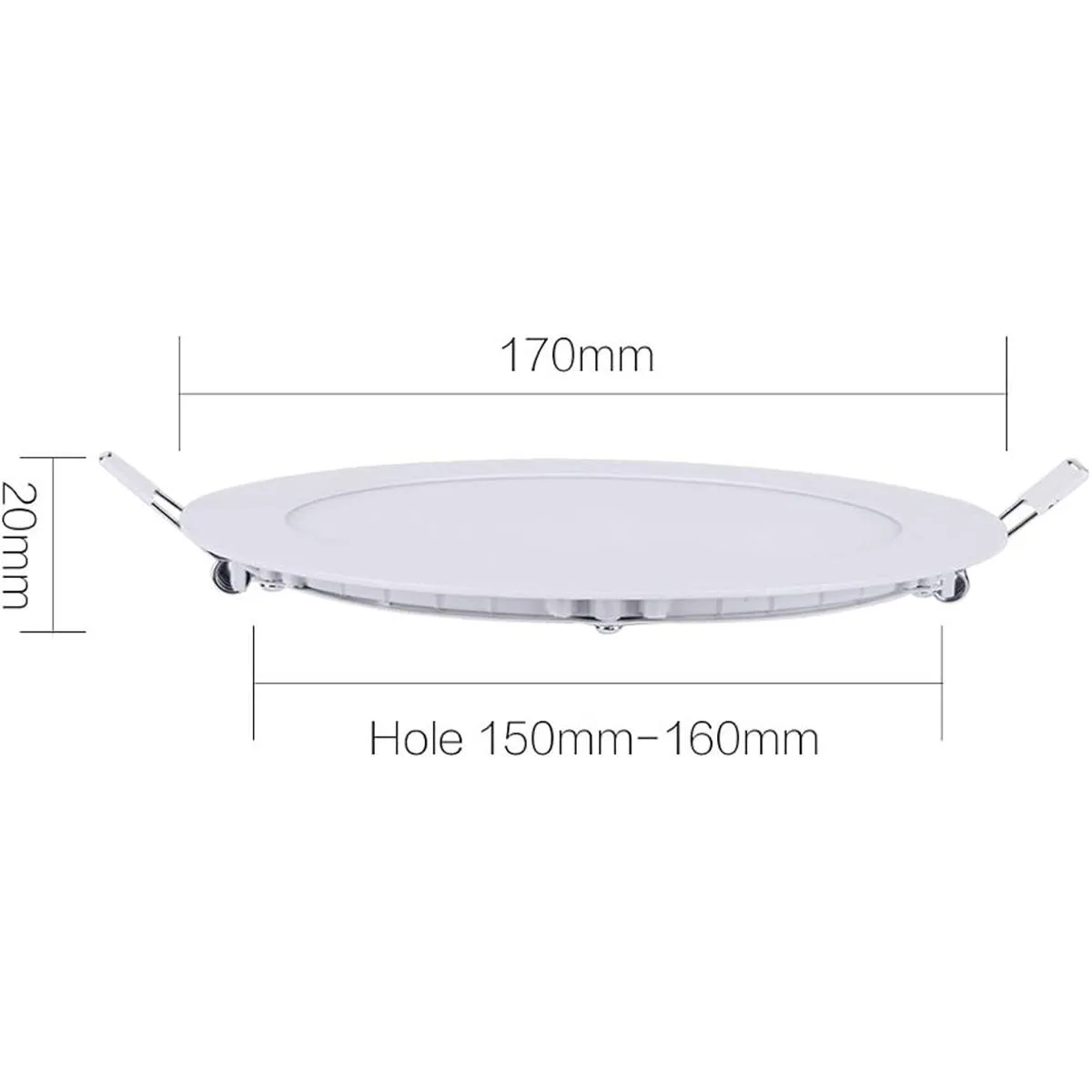 Lámpara de techo empotrada redonda ultrafina de 12 W y 6_4