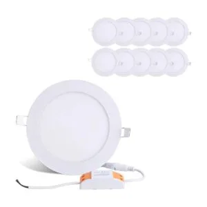 Lámpara de techo empotrada redonda ultrafina de 12 W y 6_1