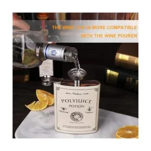 Mealivos Petaca de acero inoxidable de 8 onzas blanco_2