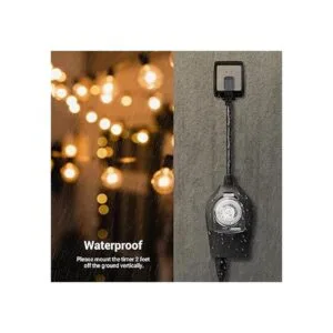 DEWENWILS Temporizador de exterior para luces impermeable_2
