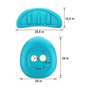 Alberca inflable para bebé en forma de aro con toldo para_4